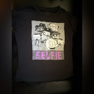 Nickelodeon Rugrats T shirt tee black Small EUC